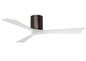Irene-3H Series 52 Inch 3 blade paddle fan. Multiple Finish Options to choose from. Brushed Bronze / Matte White Finish