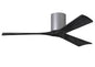 Irene-3H Series 52 Inch 3 blade paddle fan. Multiple Finish Options to choose from. Brushed Nickel / Matte Black Finish