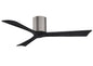 Irene-3H Series 52 Inch 3 blade paddle fan. Multiple Finish Options to choose from. Brushed Pewter / Matte Black Finish