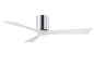 Irene-3H Series 52 Inch 3 blade paddle fan. Multiple Finish Options to choose from. Polished Chrome / Matte White Finish