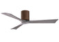 Irene-3H Series 52 Inch 3 blade paddle fan. Multiple Finish Options to choose from. Walnut / Barnwood Tone Finish