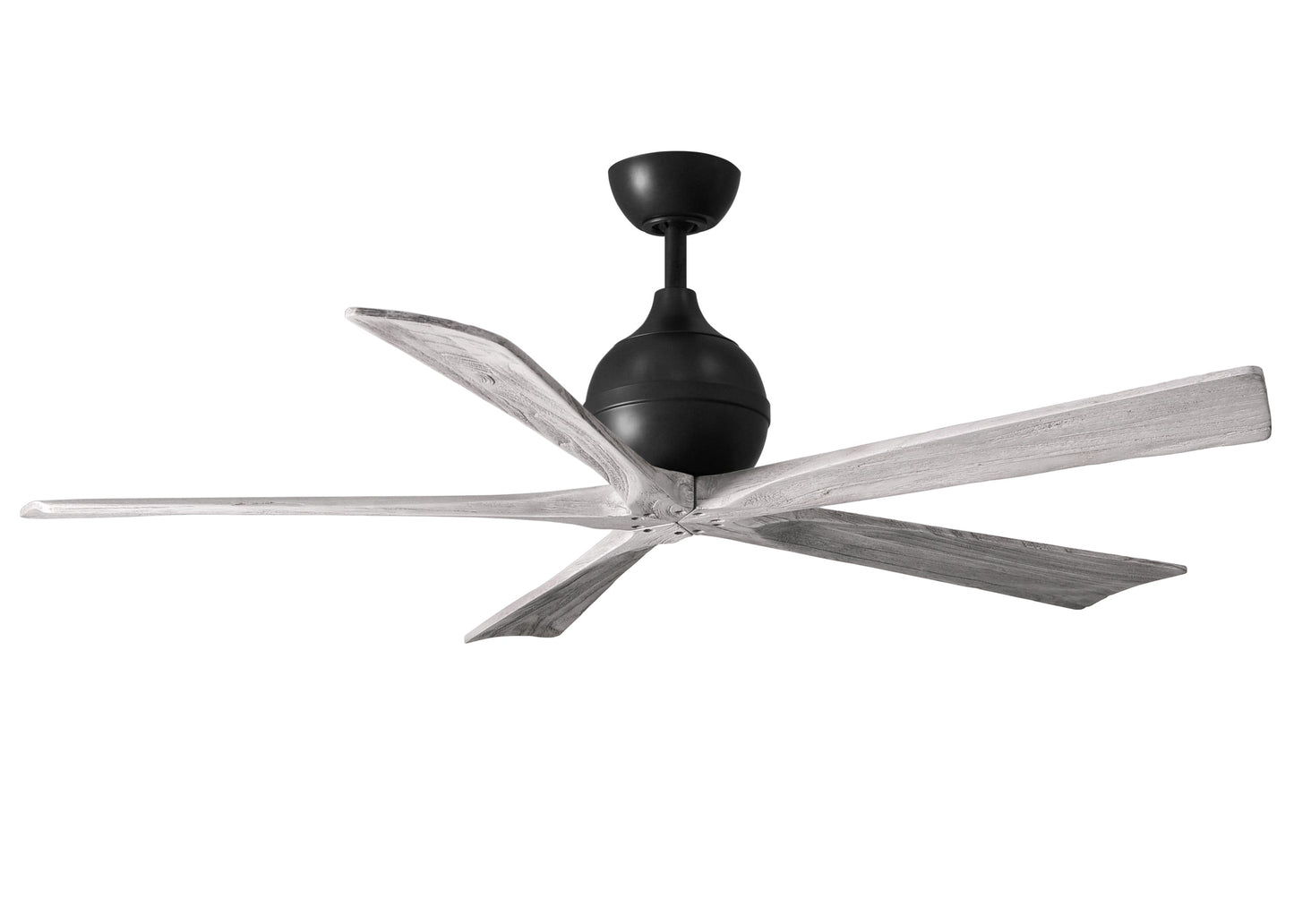 60 inch Irene-3 three-blade paddle fan. Multiple Size and Finish Options to choose from. Matte Black / Barnwood Tone Finish / 60 Inch