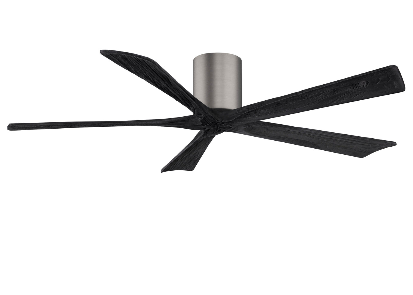 Irene-5H Series 60 Inch 5 blade paddle fan. Multiple Finish Options to choose from. Brushed Pewter / Matte Black Finish