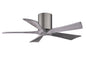 Irene-5H Series 42 Inch 5 blade paddle fan. Multiple Finish Options to choose from. Brushed Pewter / Barnwood Tone Finish