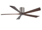 Irene-5H Series 60 Inch 5 blade paddle fan. Multiple Finish Options to choose from. Brushed Pewter / Walnut Finish