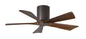 Irene-5H Series 42 Inch 5 blade paddle fan. Multiple Finish Options to choose from. Textured Bronze / Walnut Tone Finish