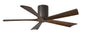 Irene-5H Series 52 Inch 5 blade paddle fan. Multiple Finish Options to choose from. Textured Bronze / Walnut Tone Finish