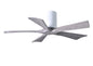 Irene-5H Series 42 Inch 5 blade paddle fan. Multiple Finish Options to choose from. Gloss White / Barnwood Tone Finish
