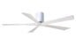 Irene-5H Series 60 Inch 5 blade paddle fan. Multiple Finish Options to choose from. Gloss White / Matte White Finish