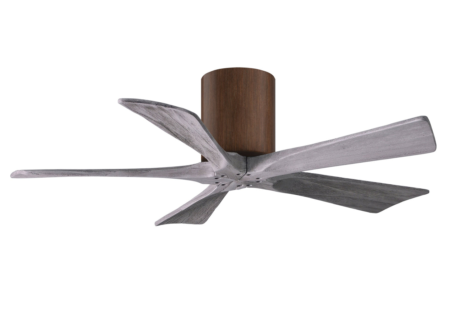 Irene-5H Series 42 Inch 5 blade paddle fan. Multiple Finish Options to choose from. Walnut / Barnwood Tone Finish