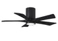 Irene-5HLK Series 42 Inch 5 blade paddle fan. Multiple Finish Options to choose from. Matte Black / Matte Black Finish