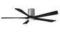 Irene-5HLK Series 60 Inch 5 blade paddle fan. Multiple Finish Options to choose from. Brushed Nickel / Matte Black