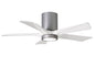 Irene-5HLK Series 42 Inch 5 blade paddle fan. Multiple Finish Options to choose from. Brushed Nickel / Matte White Finish