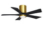 Irene-5HLK Series 42 Inch 5 blade paddle fan. Multiple Finish Options to choose from. Brushed Brass / Matte Black Finish