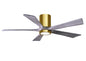 Irene-5HLK Series 52 Inch 5 blade paddle fan. Multiple Finish Options to choose from. Brushed Brass / Barnwood Tone Finish
