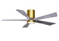 Irene-5HLK Series 52 Inch 5 blade paddle fan. Multiple Finish Options to choose from. Brushed Brass / Barnwood Tone Finish