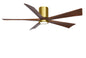 Irene-5HLK Series 60 Inch 5 blade paddle fan. Multiple Finish Options to choose from. Brushed Brass / Walnut