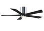 Irene-5HLK Series 52 Inch 5 blade paddle fan. Multiple Finish Options to choose from. Polished Chrome / Matte Black Finish