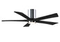 Irene-5HLK Series 52 Inch 5 blade paddle fan. Multiple Finish Options to choose from. Polished Chrome / Matte Black Finish