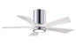 Irene-5HLK Series 42 Inch 5 blade paddle fan. Multiple Finish Options to choose from. Polished Chrome / Matte White Finish