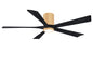 Irene-5HLK Series 60 Inch 5 blade paddle fan. Multiple Finish Options to choose from. Light Maple / Matte Black