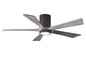 Irene-5HLK Series 52 Inch 5 blade paddle fan. Multiple Finish Options to choose from. Textured Bronze / Barnwood Tone Finish