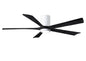 Irene-5HLK Series 60 Inch 5 blade paddle fan. Multiple Finish Options to choose from. Gloss White / Matte Black