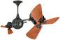 Italo Ventania 62 Inch Wood 360° dual headed rotational ceiling fan. Multiple Finish Options to choose from.