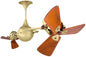 Italo Ventania 62 Inch Wood 360° dual headed rotational ceiling fan. Multiple Finish Options to choose from.