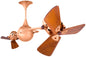 Italo Ventania 62 Inch Wood 360° dual headed rotational ceiling fan. Multiple Finish Options to choose from.