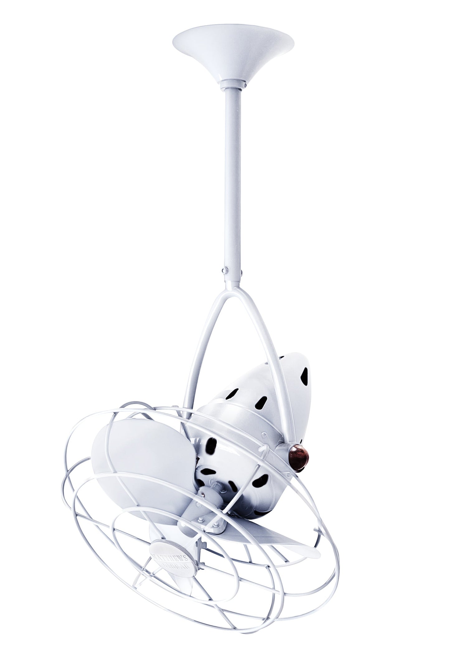 Jarold Direcional ceiling fan. Multiple Finish Options to choose from. Gloss White / White Finish / 13 Inch