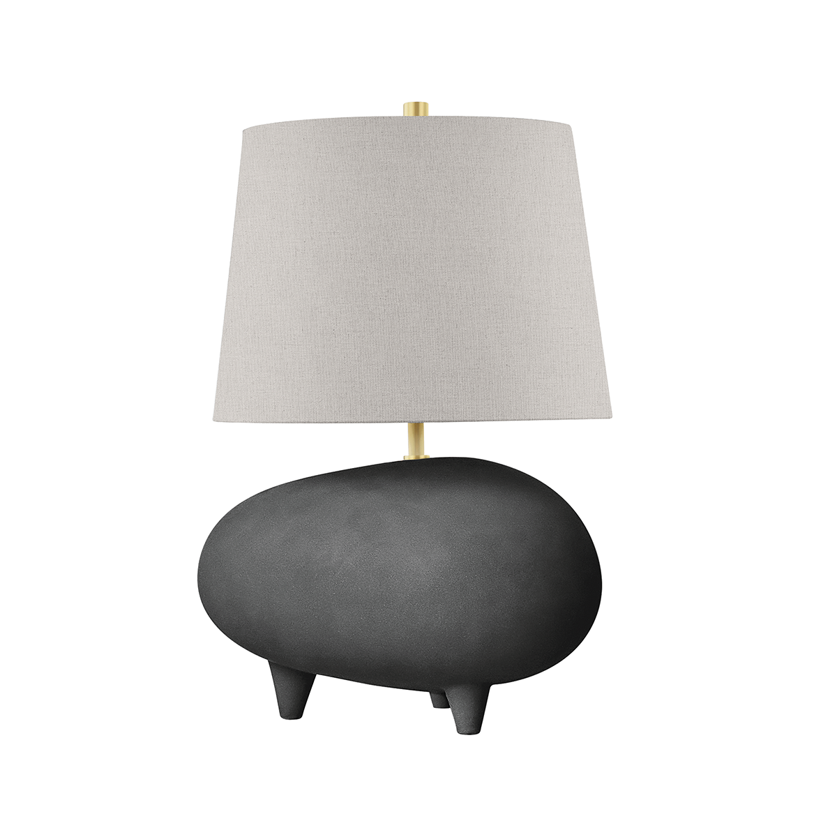 Tiptoe Table Lamp with Aged Brass/matte Black Finish
