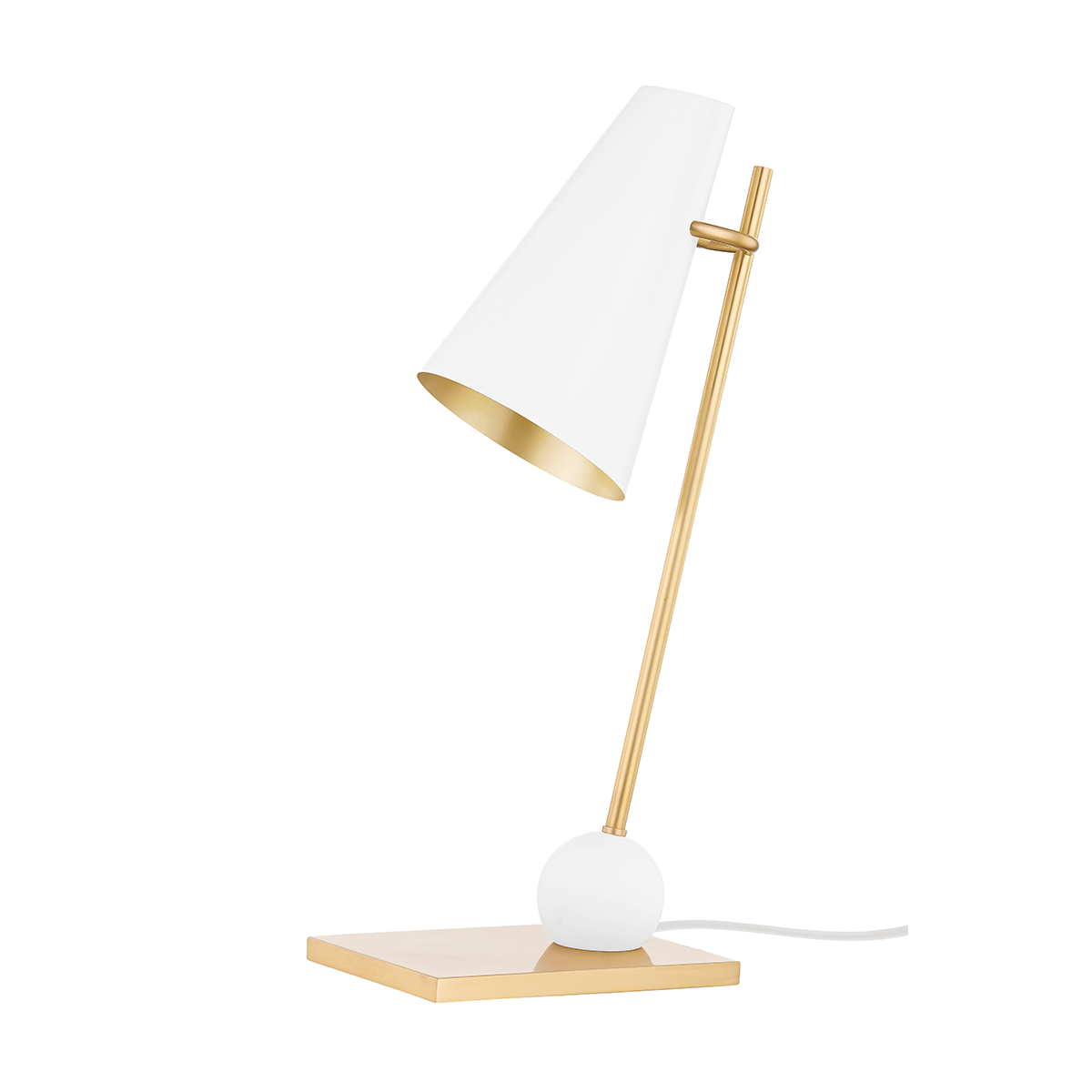 Piton Table Lamp with AGED BRASS/SOFT WHITE Finish