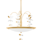 Paavo Chandelier with Gold Leaf/soft White Combo Finish