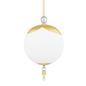Perla Pendant with Aged Brass Finish