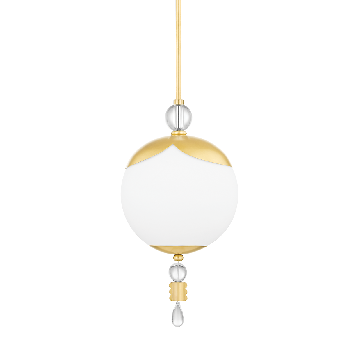 Perla Pendant with Aged Brass Finish