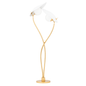 Frond Floor Lamp with GOLD LEAF/TEXTURED ON WHITE COMBO Finish