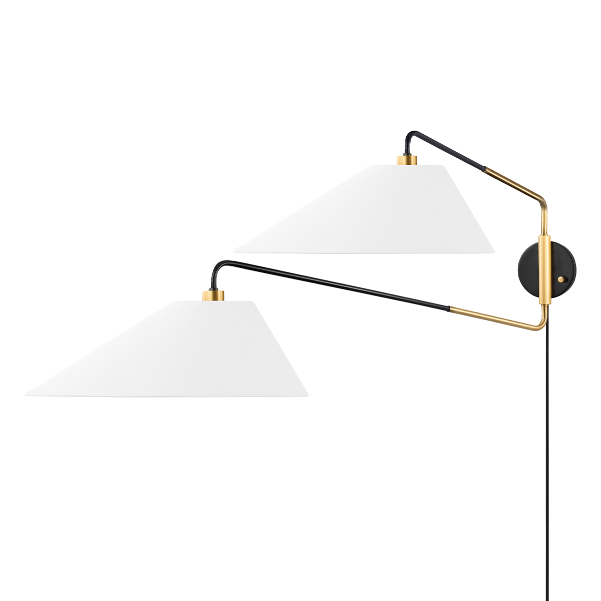 Duo Plug-in Sconce with Aged Old Bronze Finish