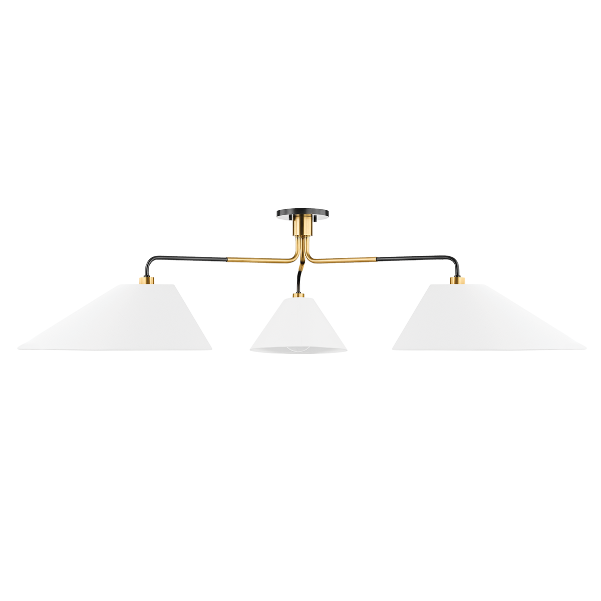 Duo Semi Flush with Aged Old Bronze Finish