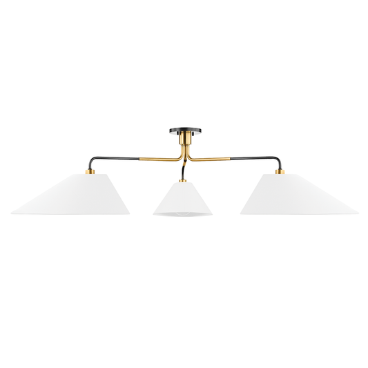 Duo Semi Flush with Aged Old Bronze Finish