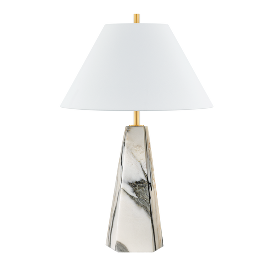 BENICIA Table Lamp with Aged Brass Finish