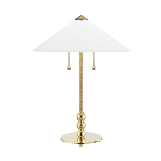Flare Table Lamp with Aged Brass Finish