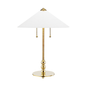Flare Table Lamp with Aged Brass Finish