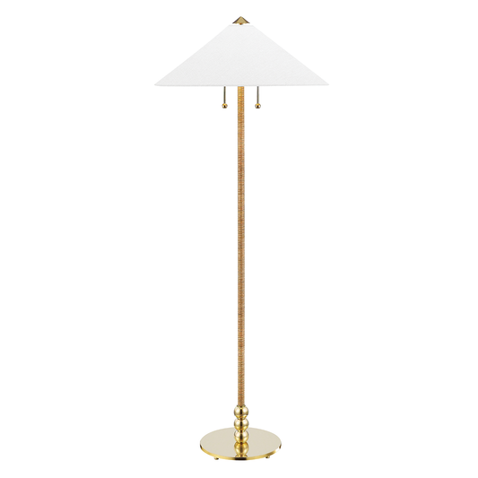 Flare Floor Lamp with Aged Brass Finish