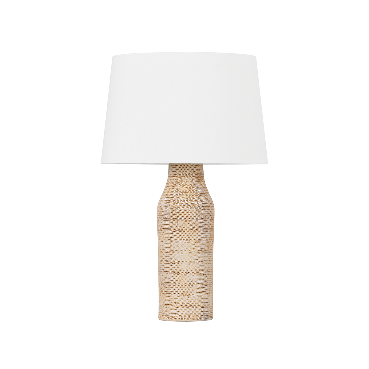 MEDINA TABLE LAMP with AGED BRASS/CERAMIC BASKETWEAVE Finish