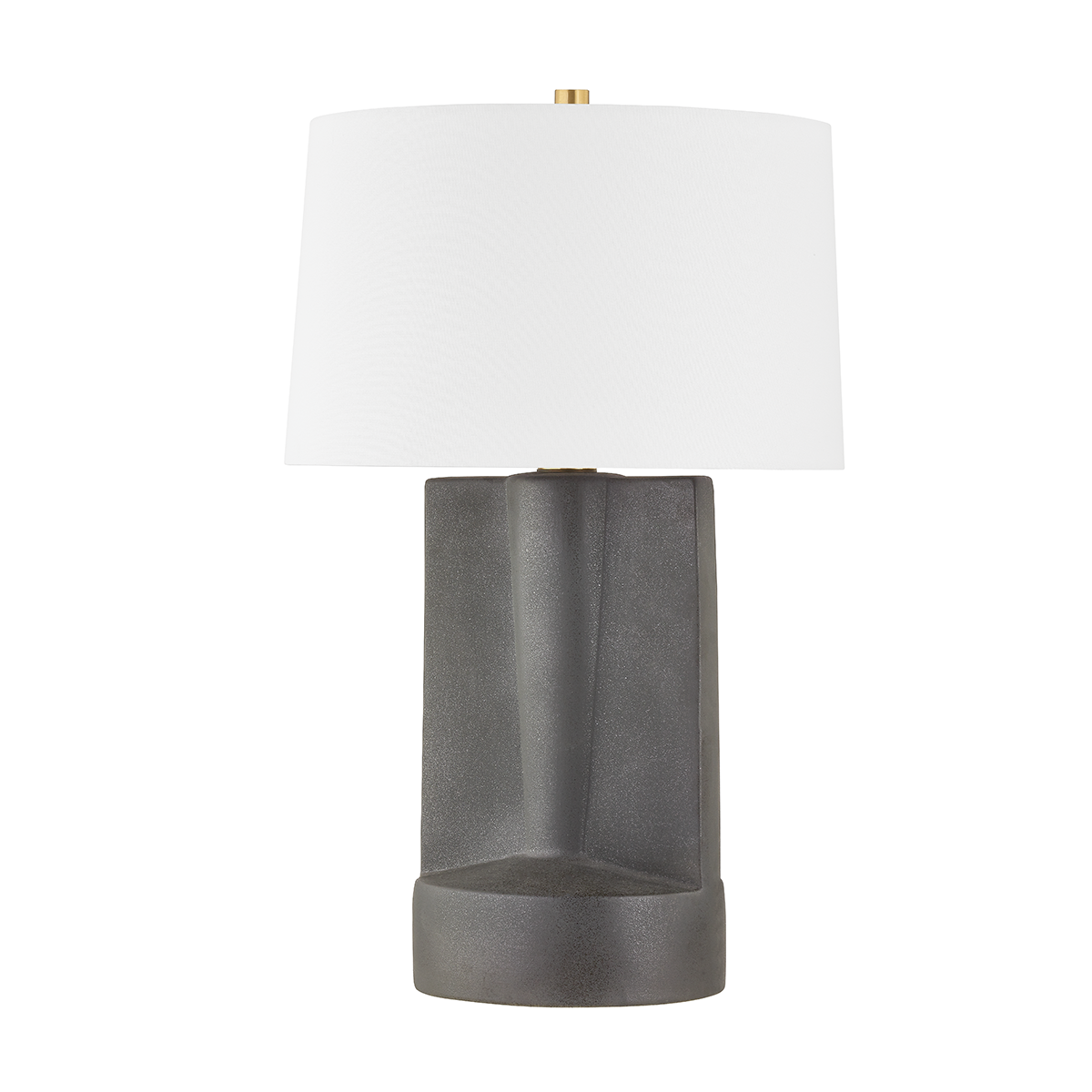 Wilson Table Lamp with AGED BRASS/CERAMIC TEXTURE DARK GREY Finish