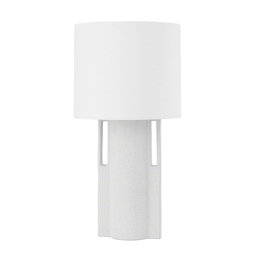 Sydney Table Lamp with AGED BRASS/CERAMIC MATTE WHITE SPECK Finish