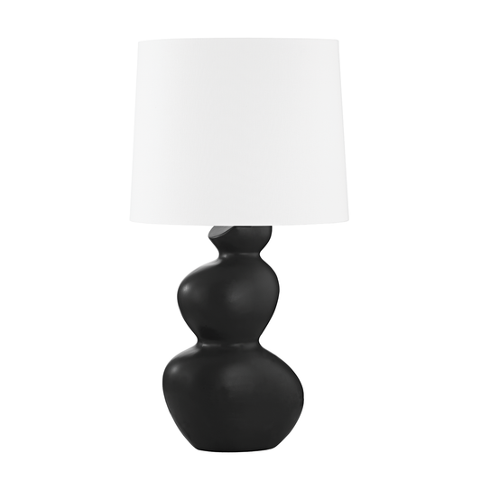 Kingsley Table Lamp with AGED BRASS/CERAMIC SATIN BLACK Finish
