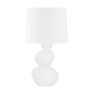 Kingsley Table Lamp with AGED BRASS/CERAMIC SATIN WHITE Finish
