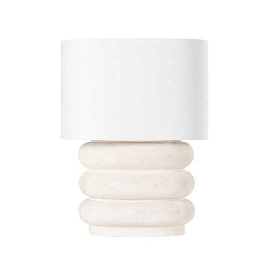 EWING Table Lamp with AGED BRASS/WEATHERED IVORY CERAMIC Finish